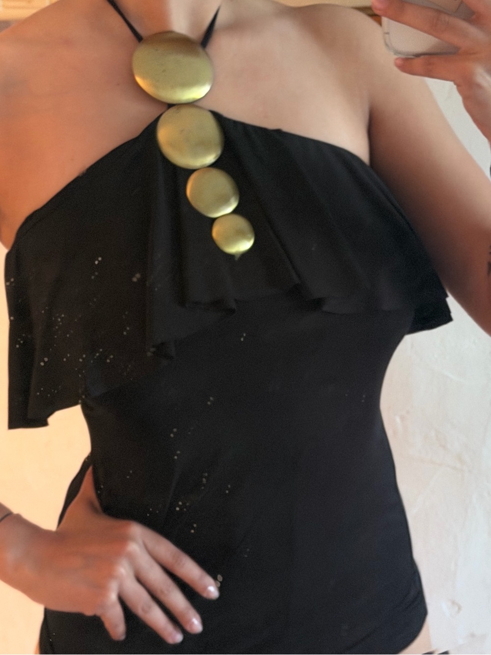 Fun black top summer top size S/M